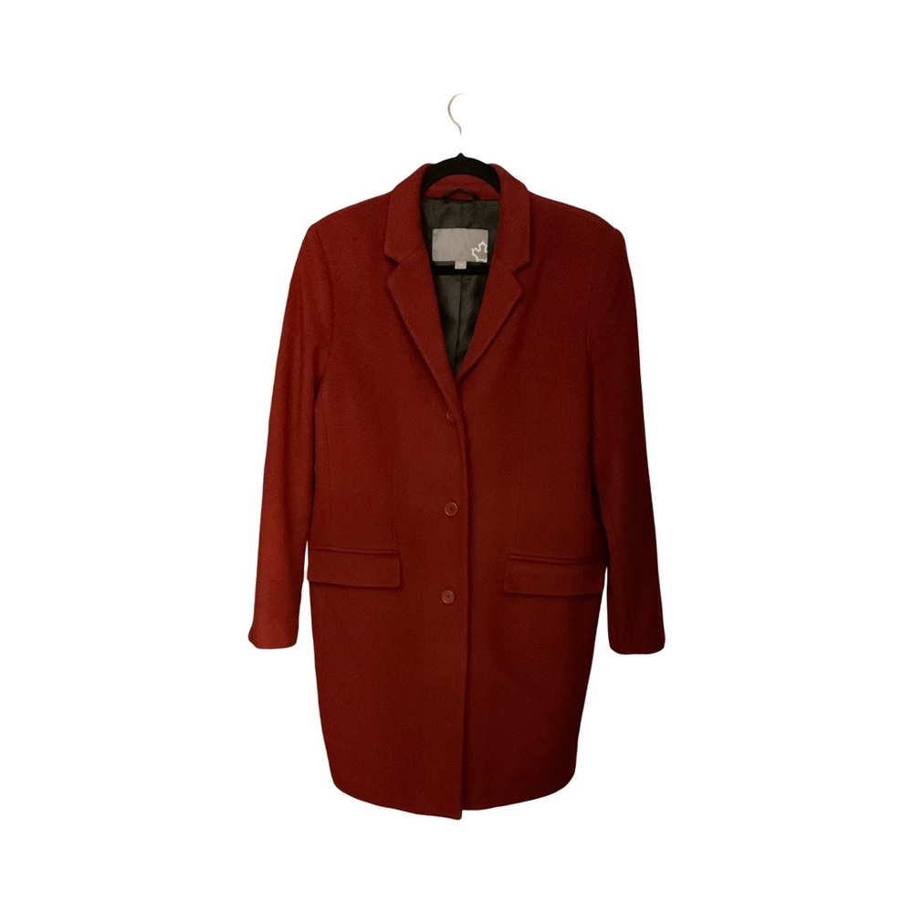 Sears Vtg Women's Wine Coloured Wool And Cashmere  Front Button Closure Size XL